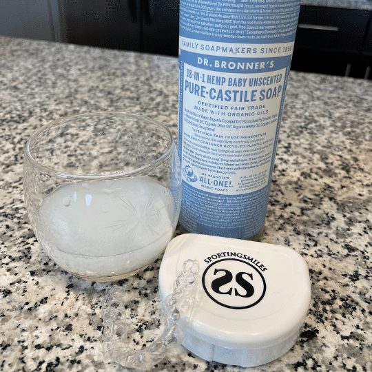 Cleaning your retainer with castile soap